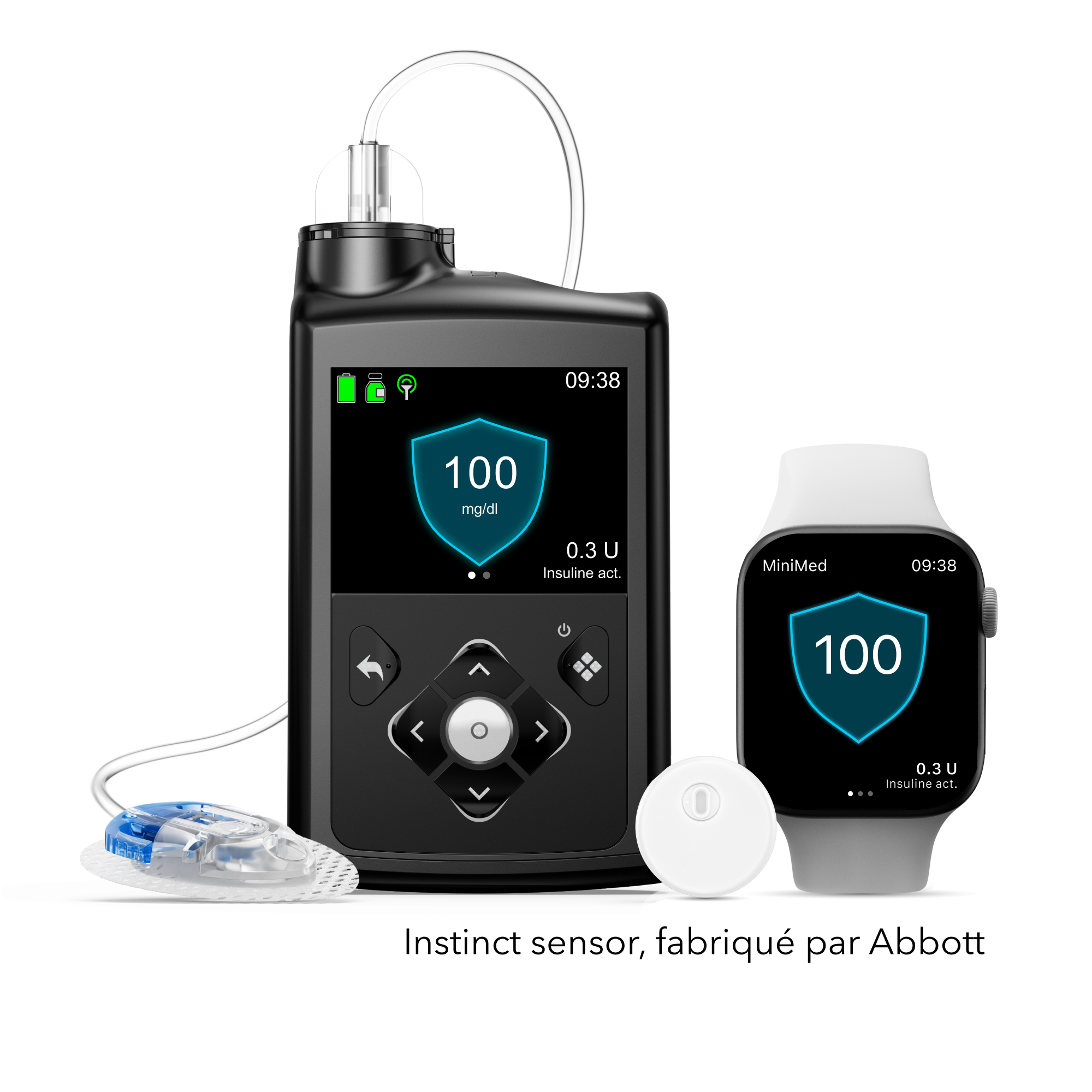 MiniMed 780G system with Instinct sensor, made by Abbott