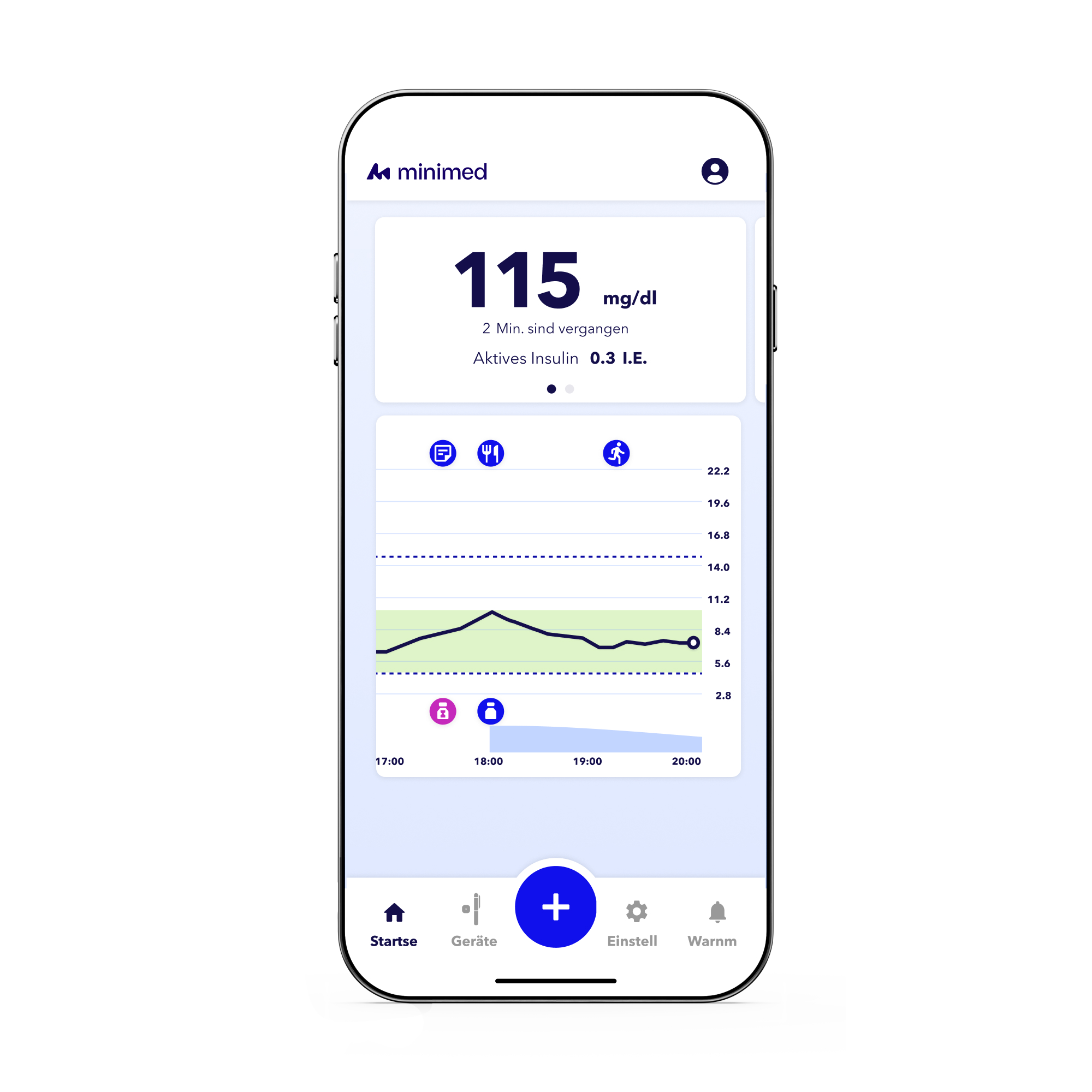 MiniMed Go App Screen