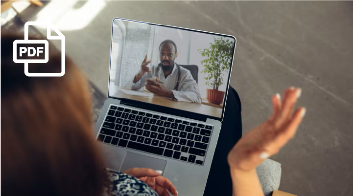 A person talking to someone on a video call
