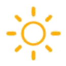 Yellow sun icon