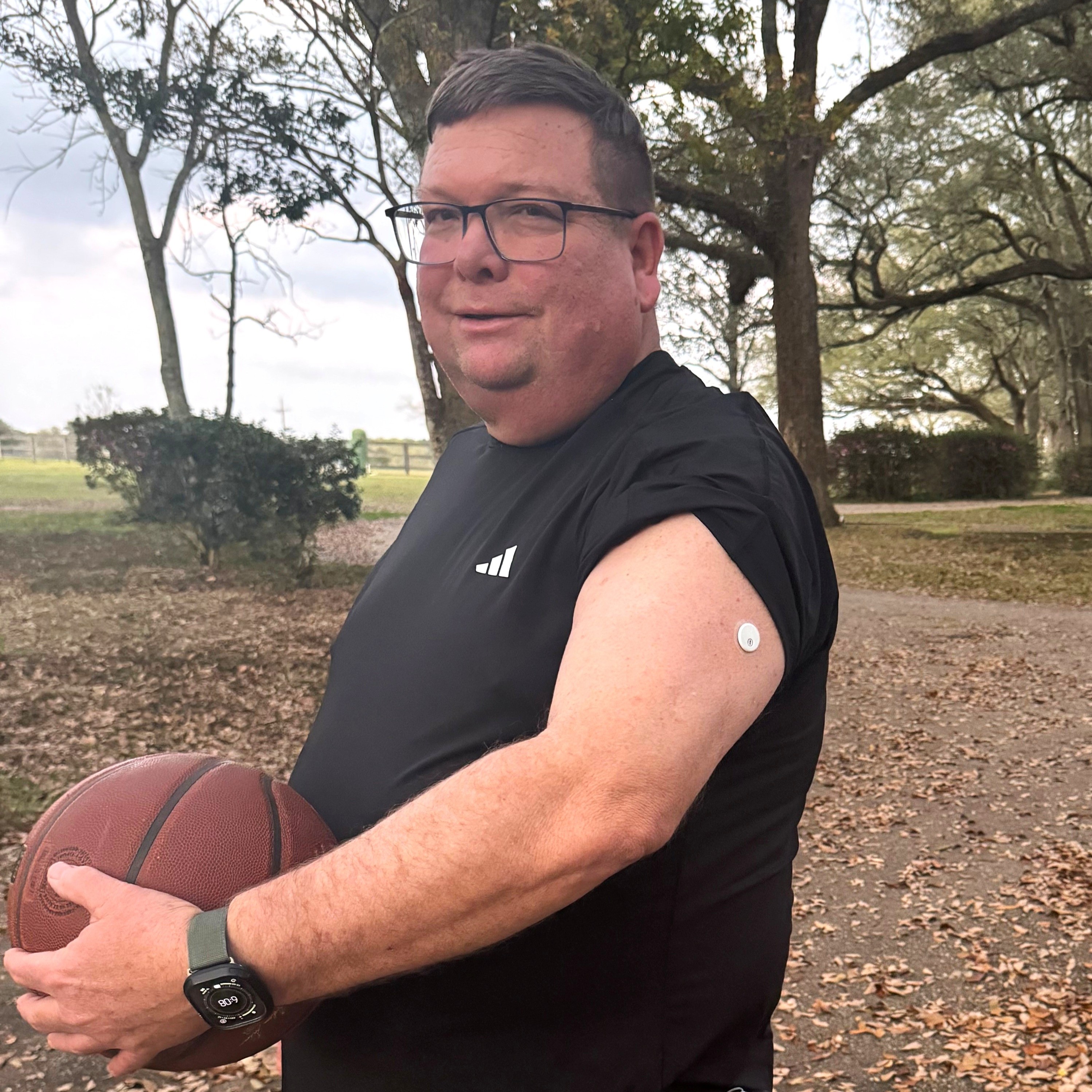 MiniMed Champion Brian with Instinct sensor