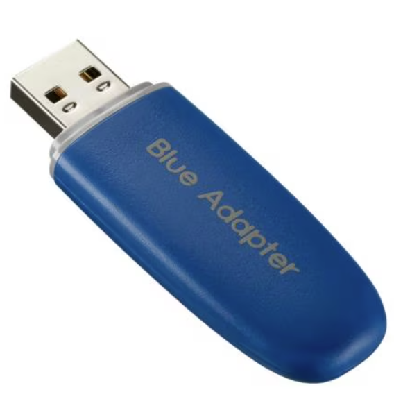 Fotografía del adaptador azul para el software CareLink