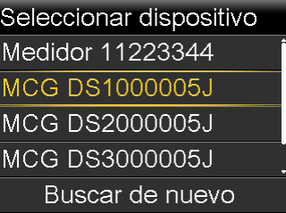 grafico del Sensor Guardian 4 Selecciona el dispositivo