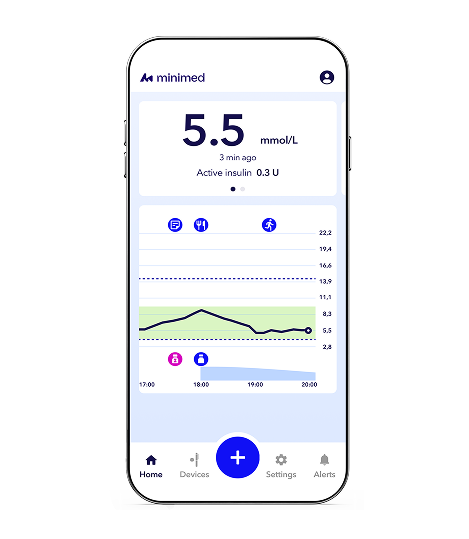 MiniMed Go App Screen
