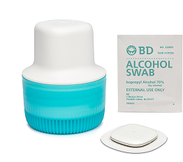Simplera sensor and alcohol swab packet