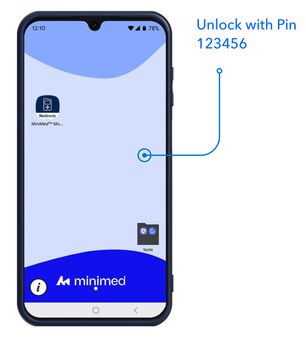 App Manager Device screen with Unlock Pin