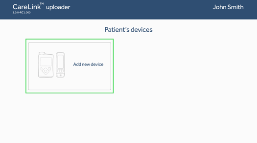 carelink-600-add-new-device-screen