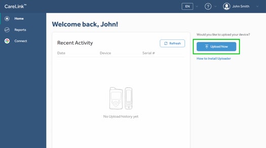 carelink-600-home-screen-upload-now-selected