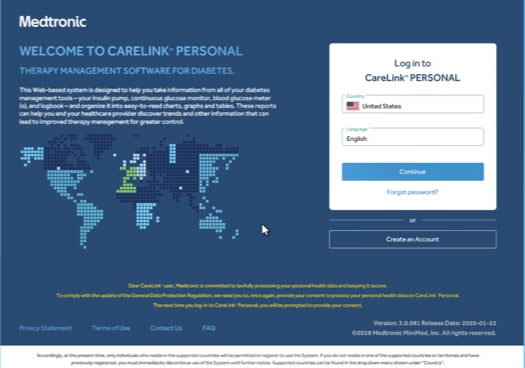 carelink-600-login-home-screen
