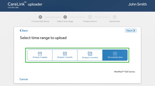carelink-600-select-time-range-to-upload-screen