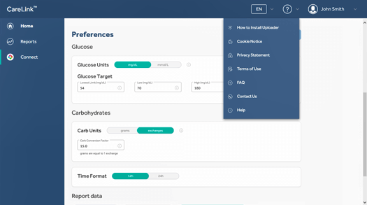 carelink-using-preference-screen-menu-dropdown-visible