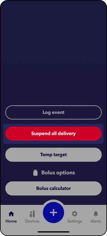 MiniMed app screens
