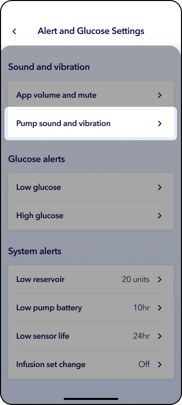 MiniMed app screens