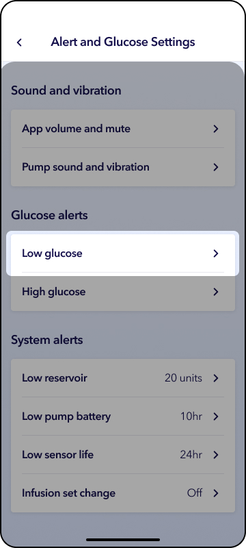 MiniMed app screens