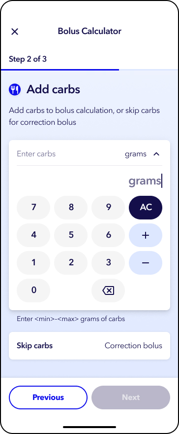 MiniMed app screens