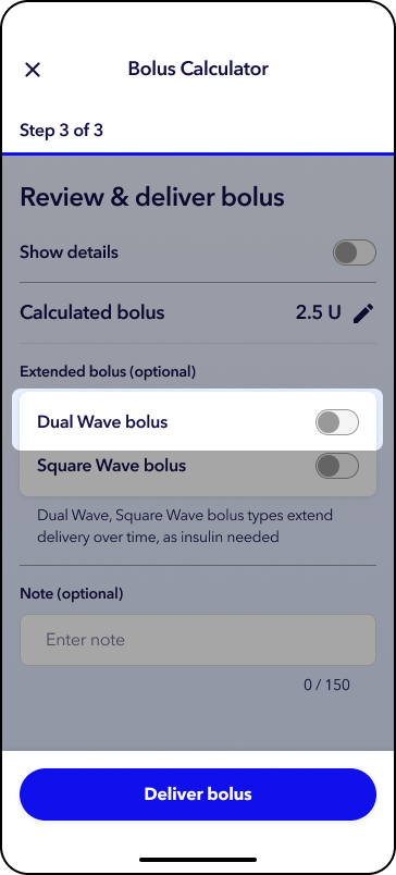 MiniMed app screens