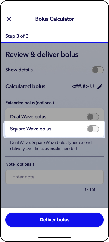 MiniMed app screens