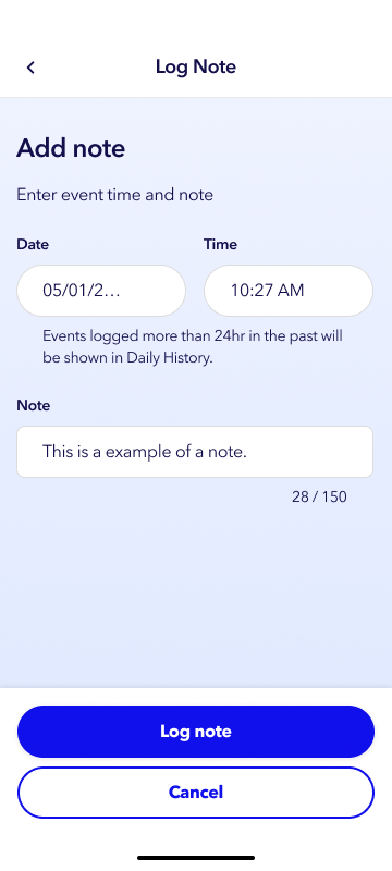 MiniMed app screens