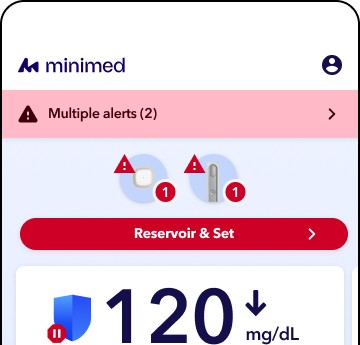 MiniMed ap - Home alerts screen - cropped
