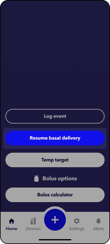MiniMed app screens