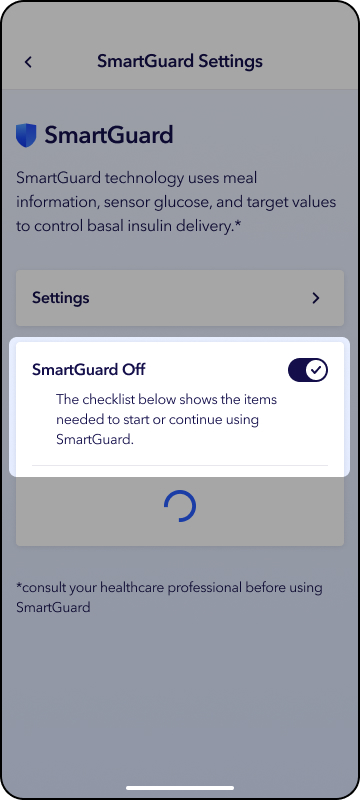 MiniMed app screens