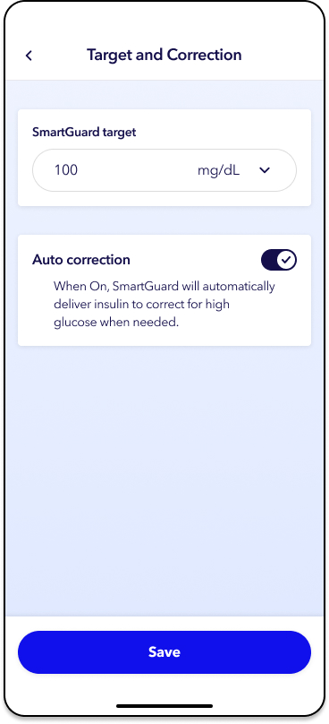 MiniMed app screens