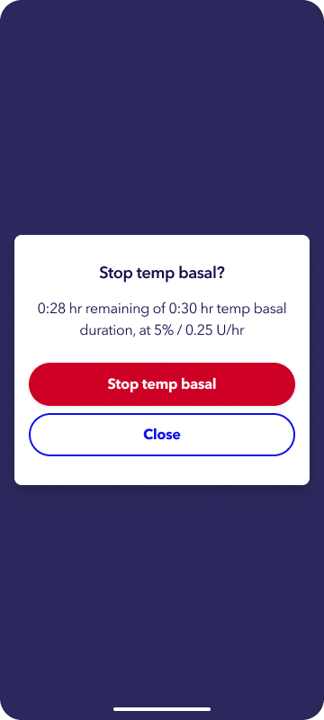 MiniMed app screens