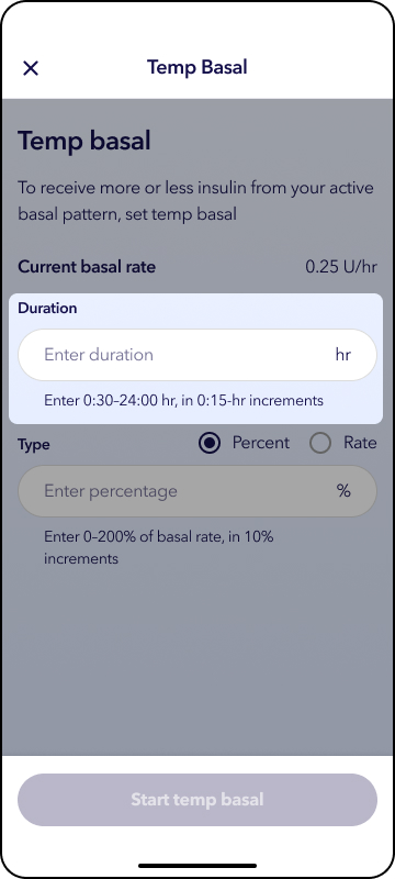 MiniMed app screens