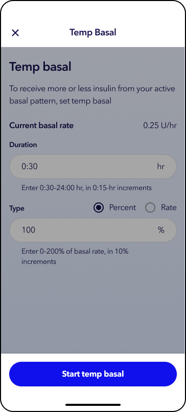 MiniMed app screens