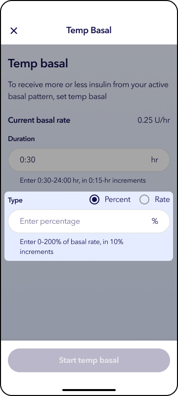 MiniMed app screens