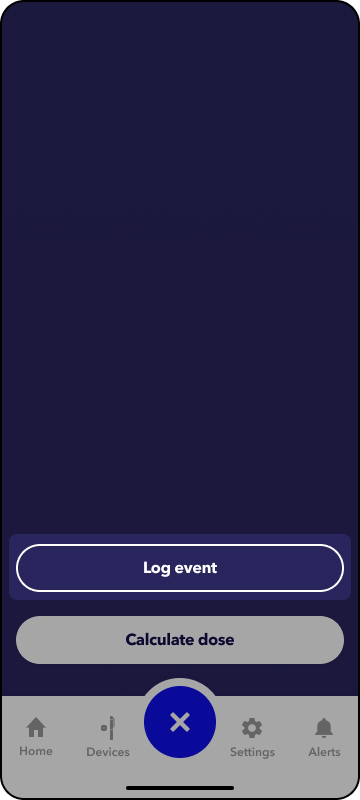 MiniMed Go app screen