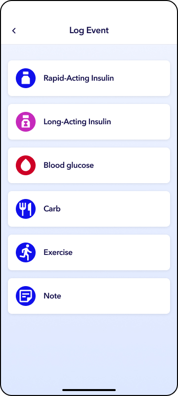 MiniMed Go app screen