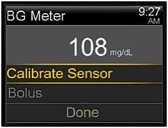 pump-630g-bg-meter-screen-calibrate-sensor-selected