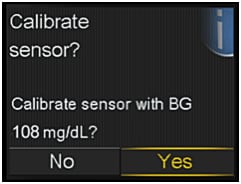 pump-630g-calibrate-sensor-question-screen-yes-selected