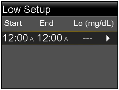 pump-630g-low-setup-screen-row-selected