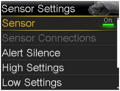 pump-630g-sensor-settings-screen-sensor-selected