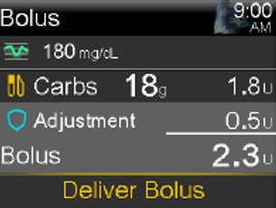 pump-780g-bolus-screen-deliver-bolus-selected