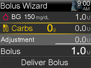 pump-780g-bolus-wizard-screen-carbs-0-grams-selected