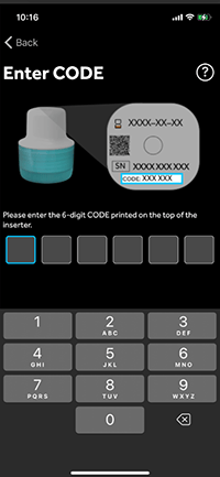 simplera-enter-code-screen