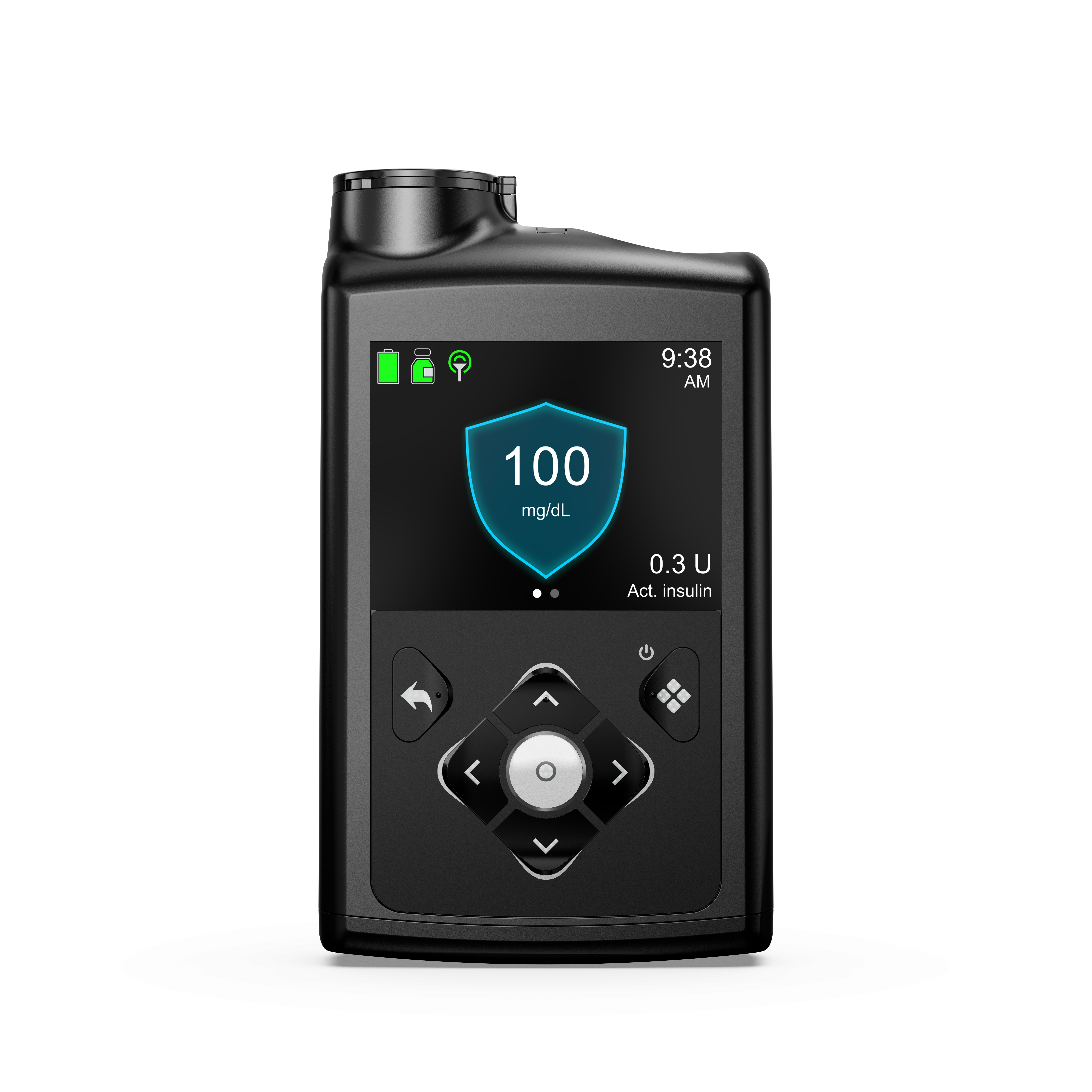 MiniMed 780G pump mgdL - dark background