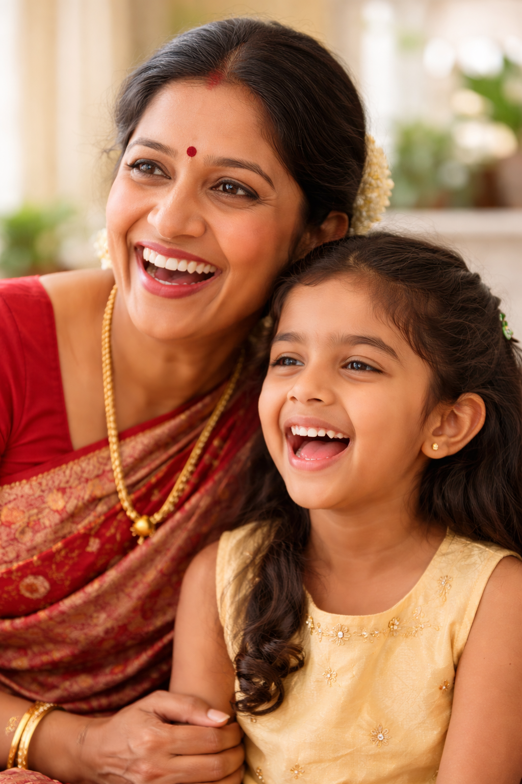 Indian mother and child